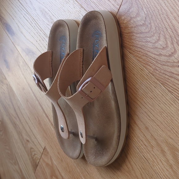 Fly Flot. Woman's Leather Soled Slipper - ROSA ANTICO. Size 7 - Picture 6 of 13